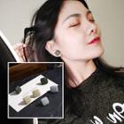 Glittered Square Stud Earring