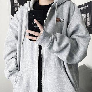 Long-sleeve Bear Embroidered Jacket