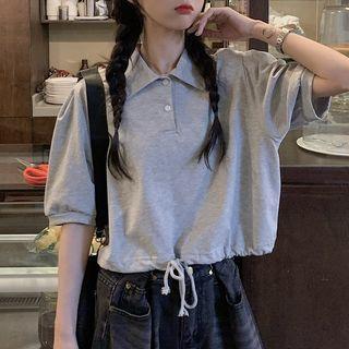 Drawstring Polo Shirt