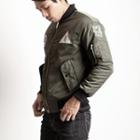 Skull Print Padded Flight Jacket Khaki - Xl