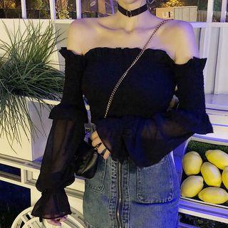 Off-shoulder Blouse As Shown In Figure - One Size