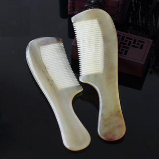 Horn Hair Comb 985 - Almond - 19.2cm X 5.4cm