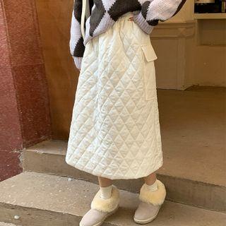 Quilted Midi Skirt