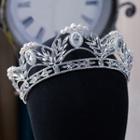 Rhinestone Crown Headpiece Crown - White - One Size