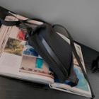 Plain Accordion Pleated Belt Bag Black - One Size