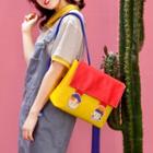 Color Block Backpack Red & Yellow - One Size