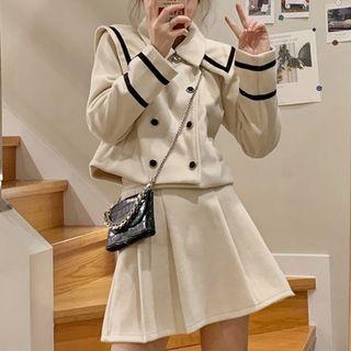 Double Breasted Jacket / A-line Skirt