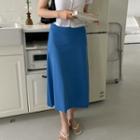 Plus Size Waistband Long Skirt