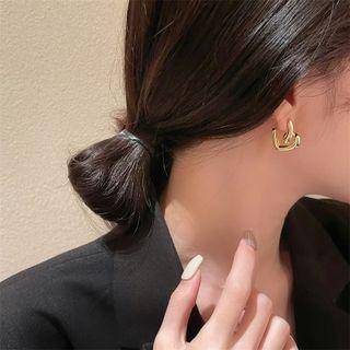 Metal Heart Earring 1 Pair - Gold - One Size