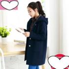 Plain Woolen Hooded Coat