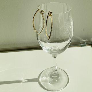 Bar Drop Earrings Gold - One Size