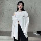 Zip-up Long-sleeve T-shirt