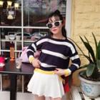 Long Sleeve Color Block Striped Sweater