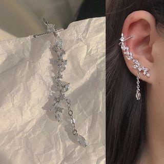 Rhinestone Dangle Ear Cuff