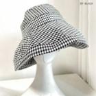 Black & White Plaid Bucket Hat As Shown In Figure - Adjustable