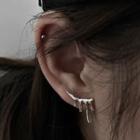 Alloy Irregular Stud Earring 1 Pair - Silver - One Size