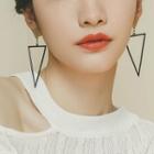 Alloy Triangle Dangle Earring Silver - One Size