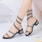 Sequined Gladiator Sandals
