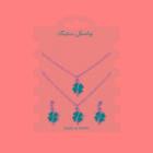 Set: Clover Necklace + Drop Earring