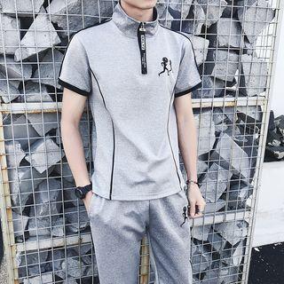 Set: Short-sleeve Polo Shirt + Sweatpants