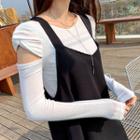 Cutout-detail Slim-fit Top