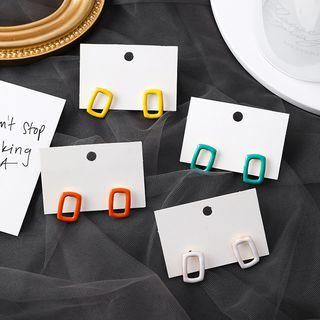 Alloy Glaze Rectangle Earring