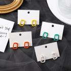 Alloy Glaze Rectangle Earring
