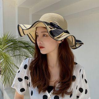 Foldable Bow Straw Sun Hat