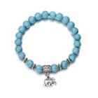 Elephant Alloy Gemstone Bracelet Blue - One Size