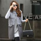 Fuax-fur Panel Long Vest