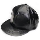 Faux Leather Baseball Cap