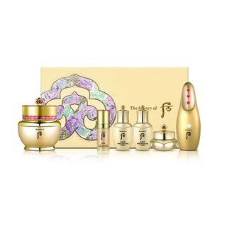 The History Of Whoo - Bichup Ja Yoon Cream Special Set: Ja Yoon Cream 60ml + Essence 8ml + Light Therapy 1pc + Cheongidam Hwa Hyun Radiant Rejuventaing Balancer 25ml + Emulsion 25ml 6pcs