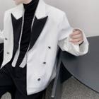 Two-tone Double Breasted Blazer