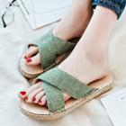 Cross Strap Espadrilles Sandals