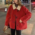 Toggle Coat Brownish Red - One Size