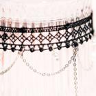 Chained Lace Choker Black - One Size