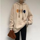 Fish Embroidered Loose Hoodie