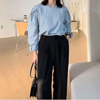 Plain Blouse Sky Blue - One Size