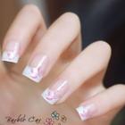 Flower Print False Nails