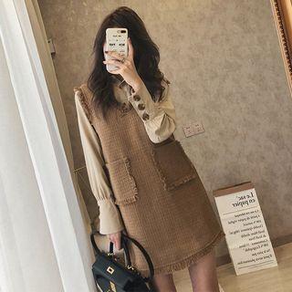 Sleeveless Mini Shift Dress / Shirt / Set