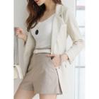 Single-button Tie-waist Blazer