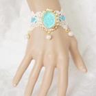 Lace Bride Crystal Bracelet  Blue - One Size