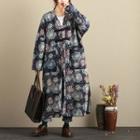 Printed Frog Button Coat