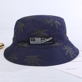 Leaf Bucket Hat Navy Blue - One Size