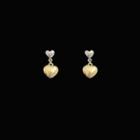Heart Alloy Dangle Earring 1 Pair - Gold & Silver - One Size