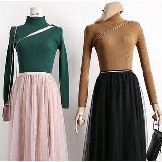 Zipper Knit Top