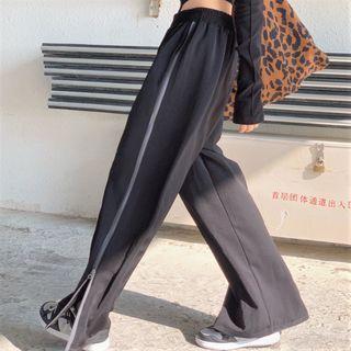Zipped Side Wide-leg Pants