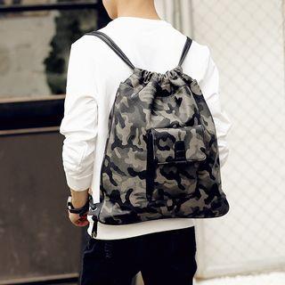 Camo Drawstring Backpack