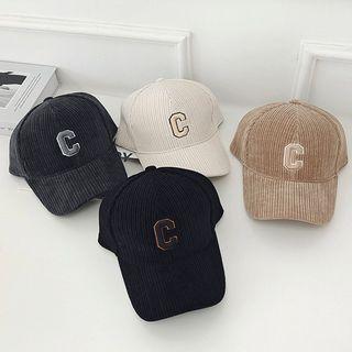 Initial C Corduroy Baseball Cap