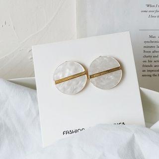 Resin Diary Disc Earring